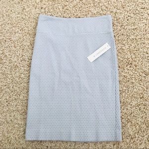NWT Margaret M AMAZING Blue Pencil Skirt Small